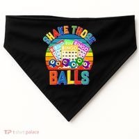 Funny Shake Those Balls Bingo USA-Made Doggie Bandana thumb 0