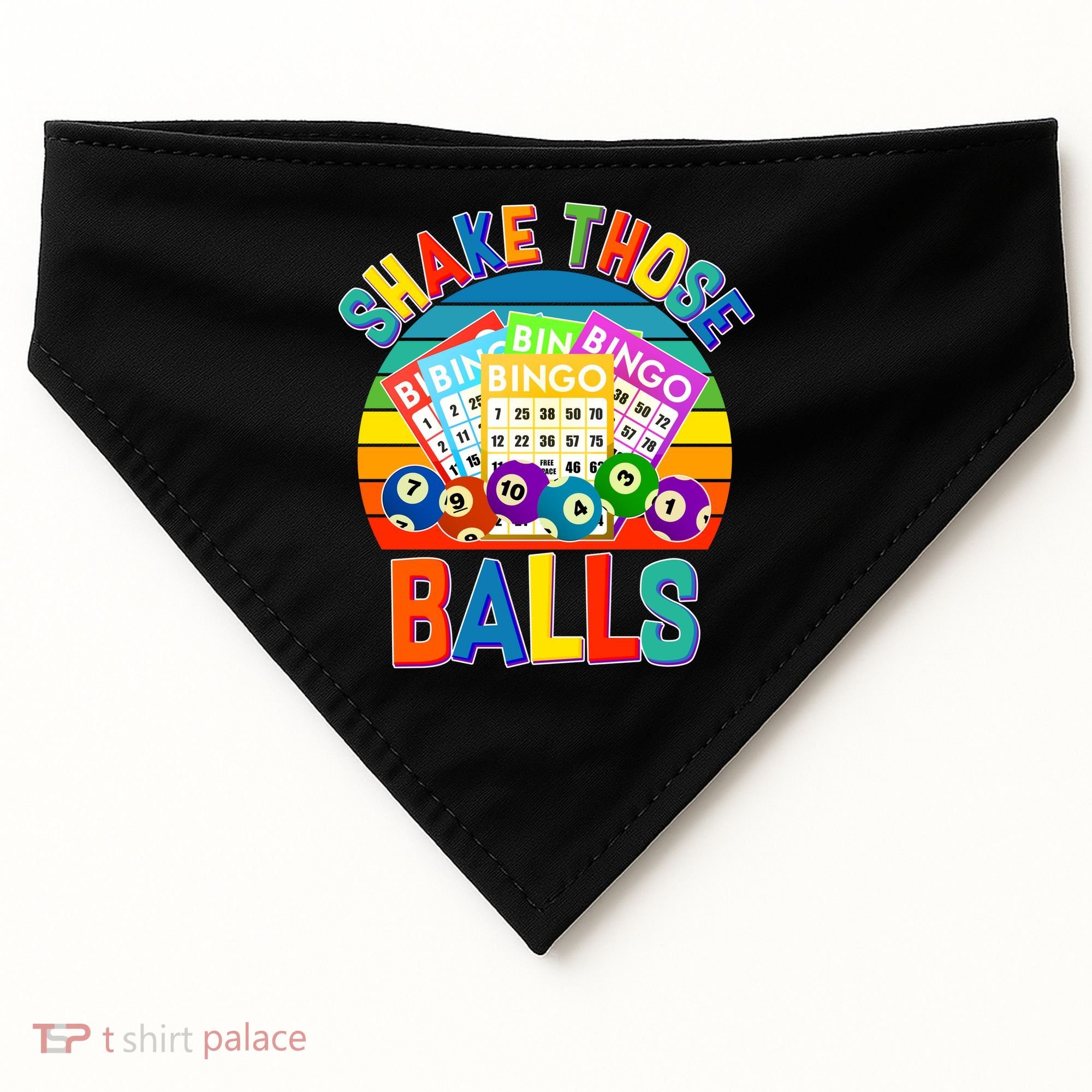 Funny Shake Those Balls Bingo USA-Made Doggie Bandana