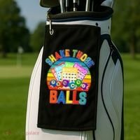 Funny Shake Those Balls Bingo Golf Towel thumb 2