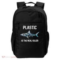 Funny Shark Plastic Is The Real Killer Backpack thumb 0