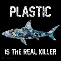 Funny Shark Plastic Is The Real Killer Ornament thumb 1