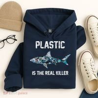 Funny Shark Plastic Is The Real Killer Hoodie thumb 4