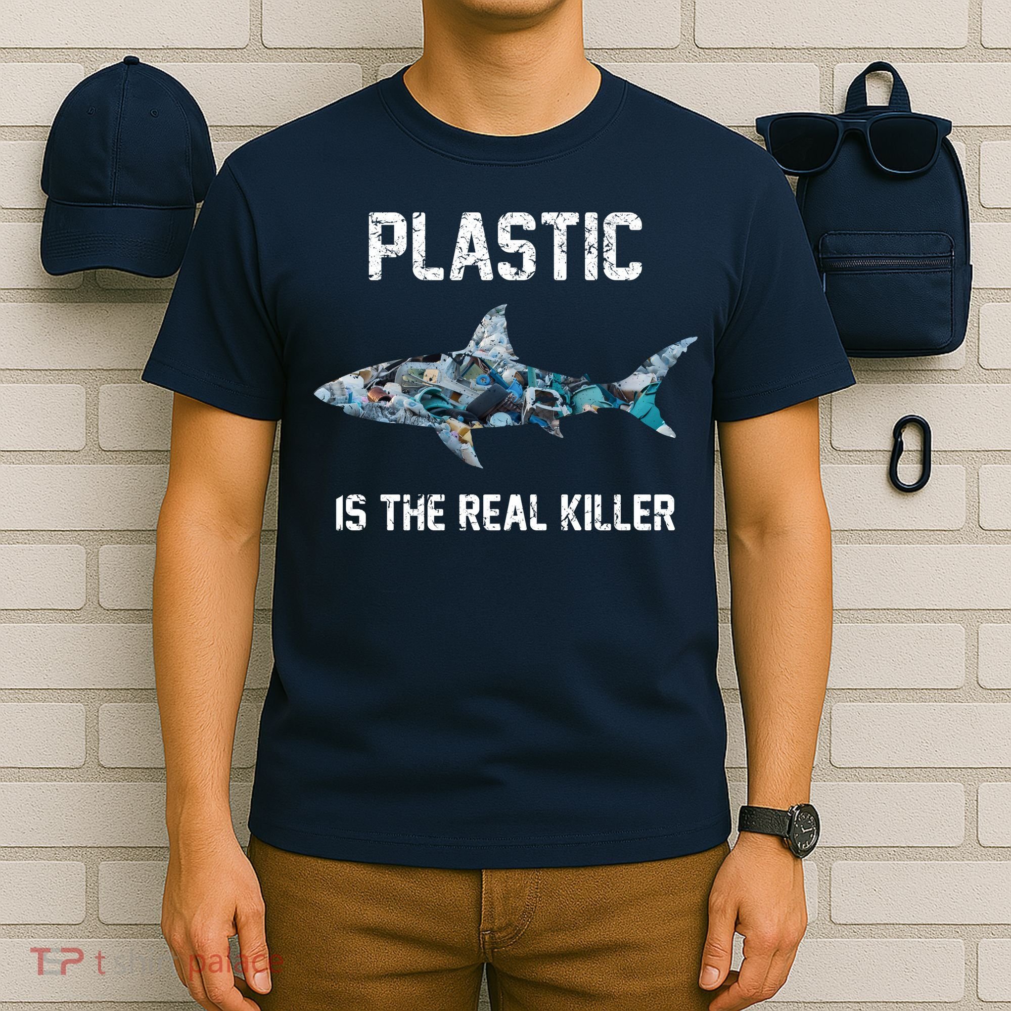 Funny Shark Plastic Is The Real Killer T-Shirt