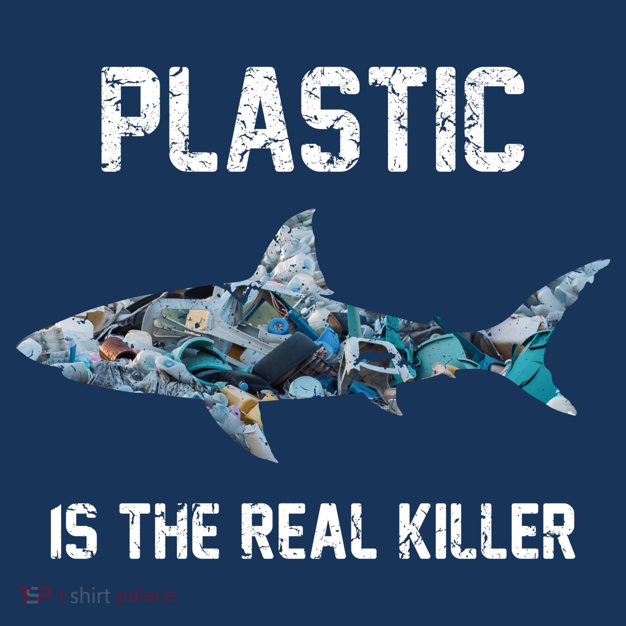 Funny Shark Plastic Is The Real Killer Women's Hoodie