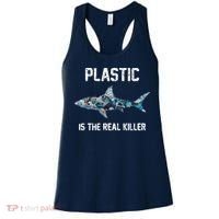 Funny Shark Plastic Is The Real Killer Women's Tank Top thumb 0