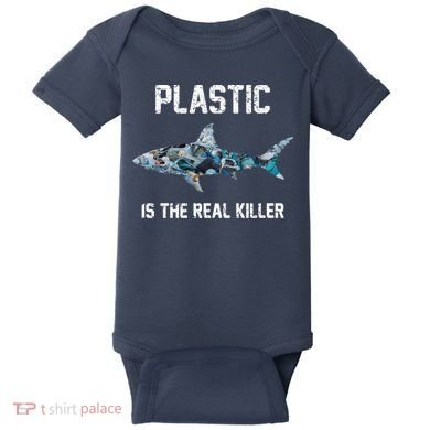 Funny Shark Plastic Is The Real Killer Baby Bodysuit