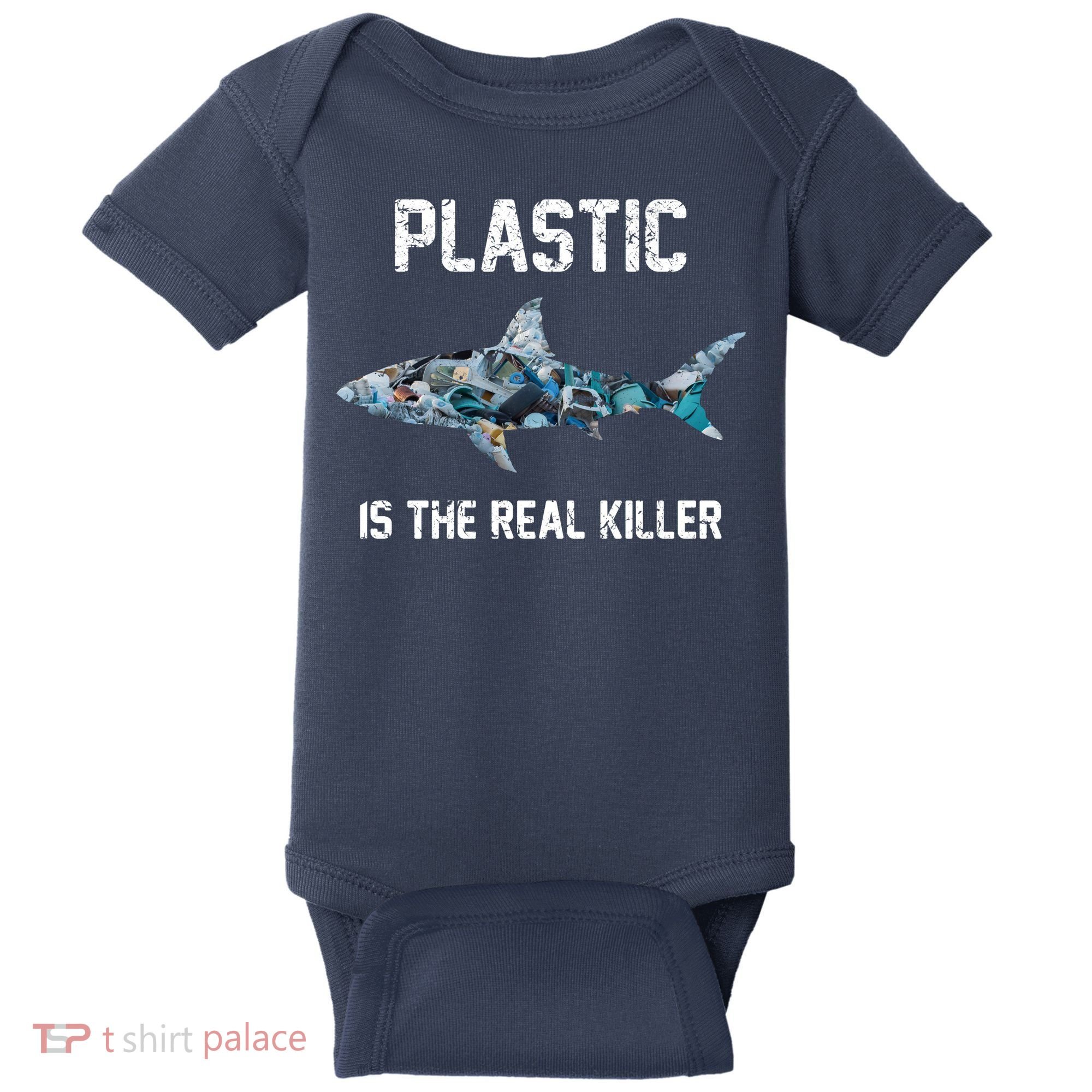 Funny Shark Plastic Is The Real Killer Baby Bodysuit