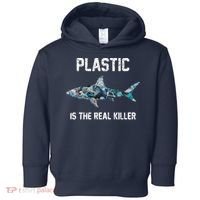 Funny Shark Plastic Is The Real Killer Toddler Hoodie thumb 0