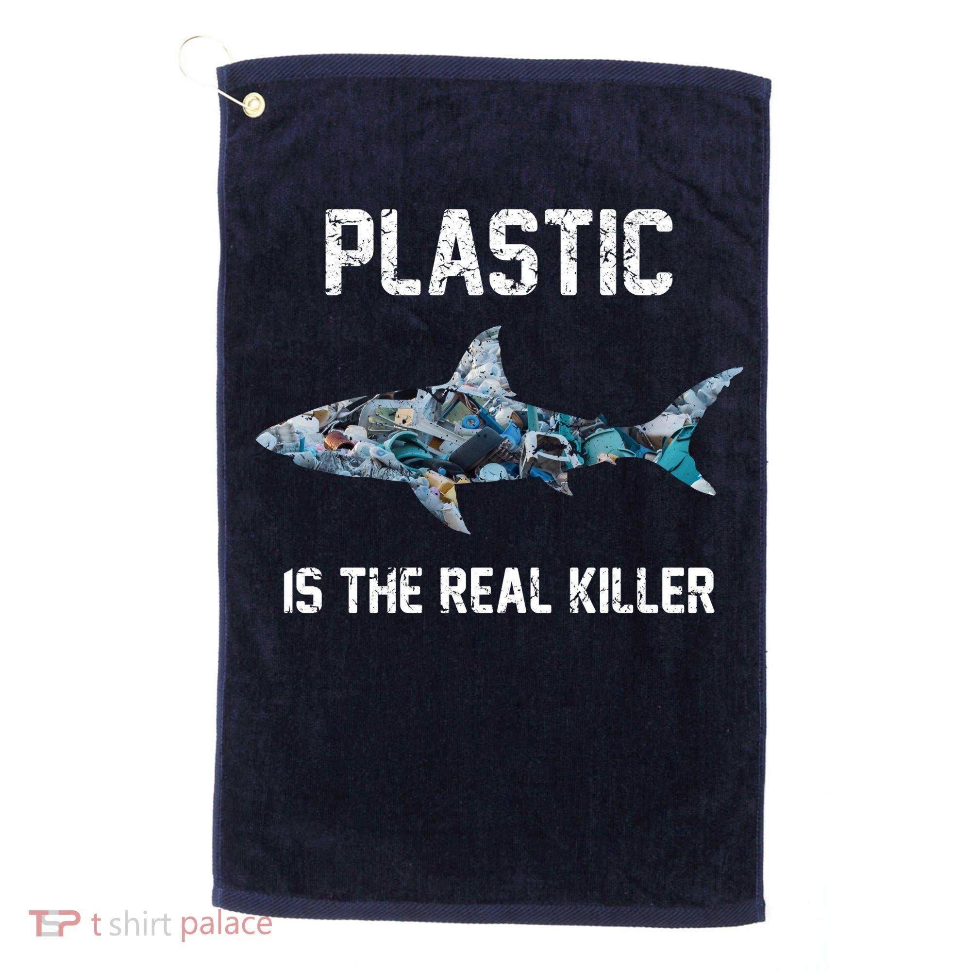 Funny Shark Plastic Is The Real Killer Golf Towel