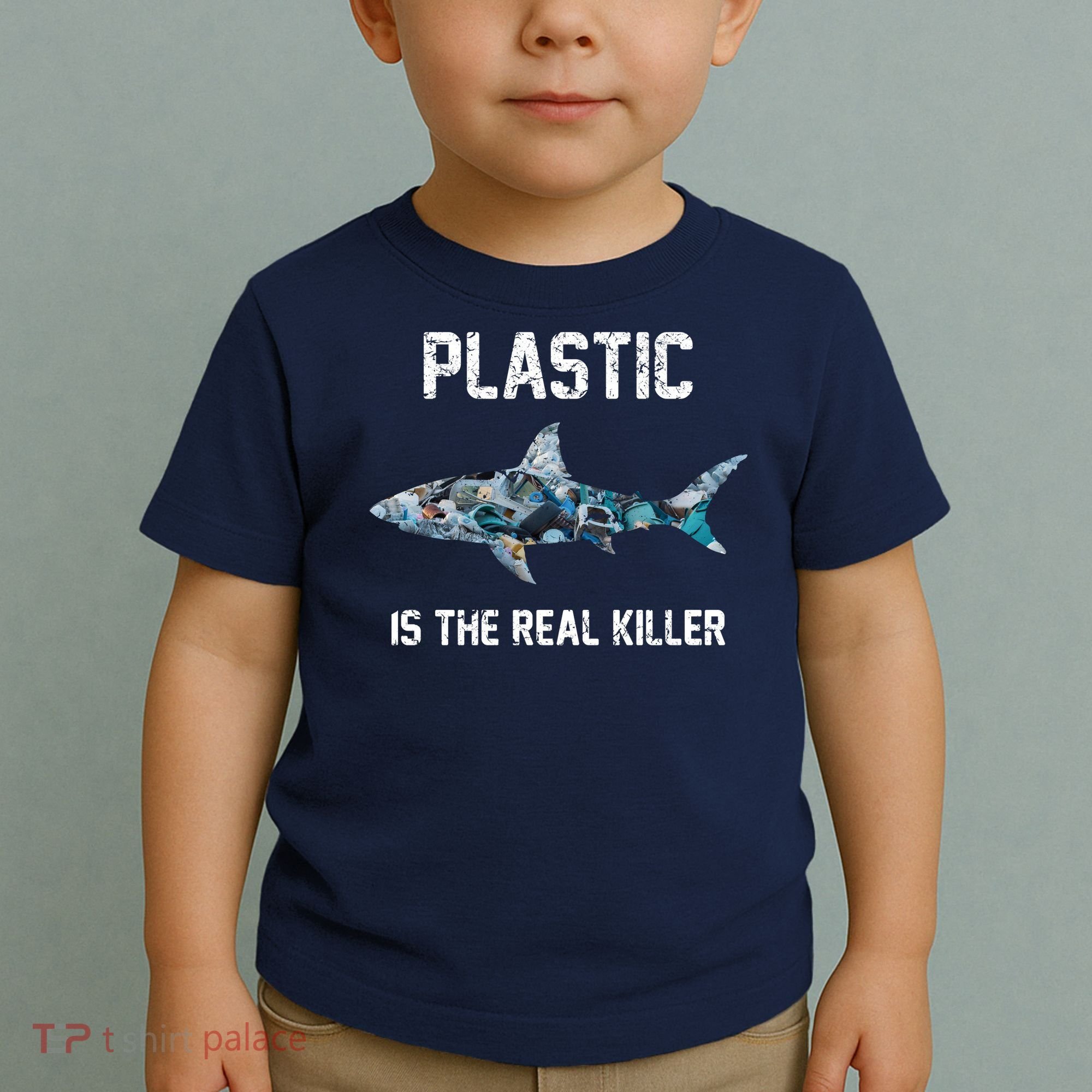Funny Shark Plastic Is The Real Killer Toddler T-Shirt