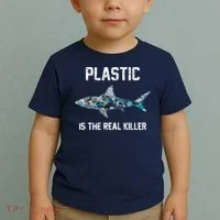 Funny Shark Plastic Is The Real Killer Toddler T-Shirt thumb 2