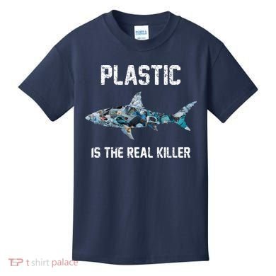 Funny Shark Plastic Is The Real Killer Kids T-Shirt
