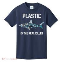 Funny Shark Plastic Is The Real Killer Kids T-Shirt thumb 0