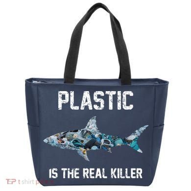 Funny Shark Plastic Is The Real Killer Tote Bag