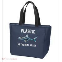 Funny Shark Plastic Is The Real Killer Tote Bag thumb 3