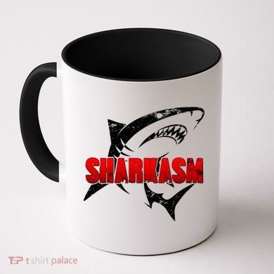 Funny Sharkasm Shark Fan Coffee Mug