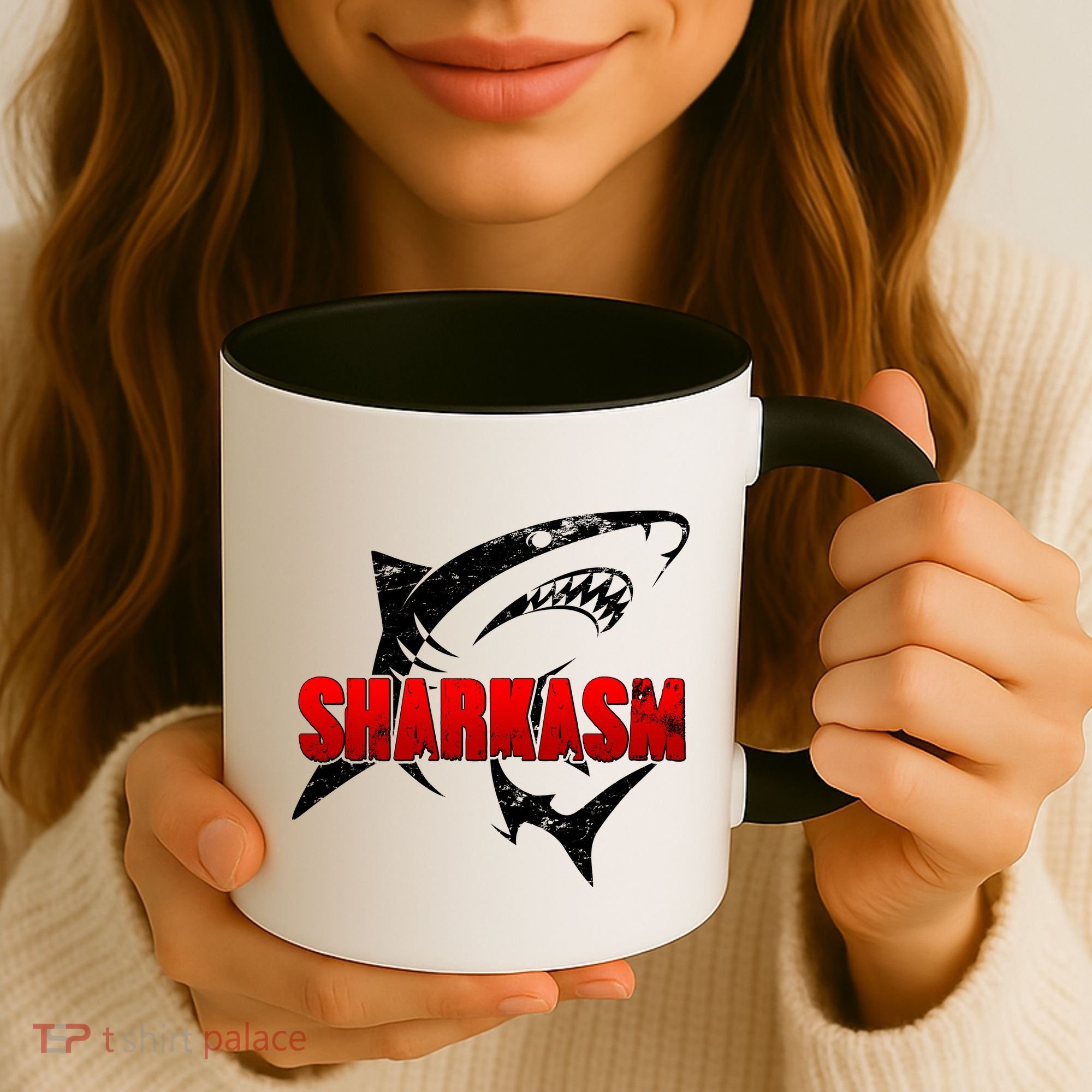 Funny Sharkasm Shark Fan Coffee Mug