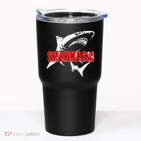 Funny Sharkasm Shark Fan Tumbler thumb 0
