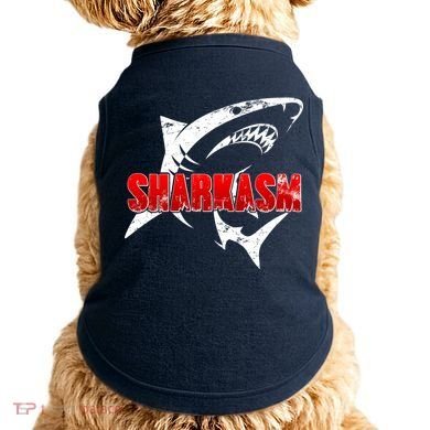 Funny Sharkasm Shark Fan Doggie Tank
