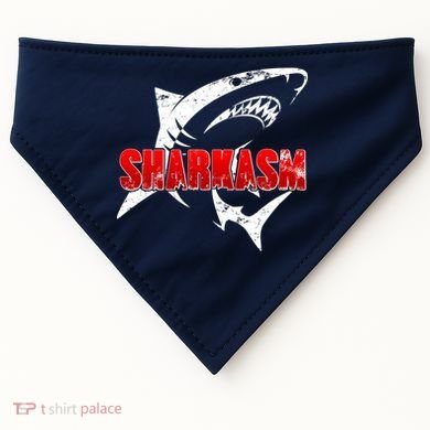 Funny Sharkasm Shark Fan USA-Made Doggie Bandana