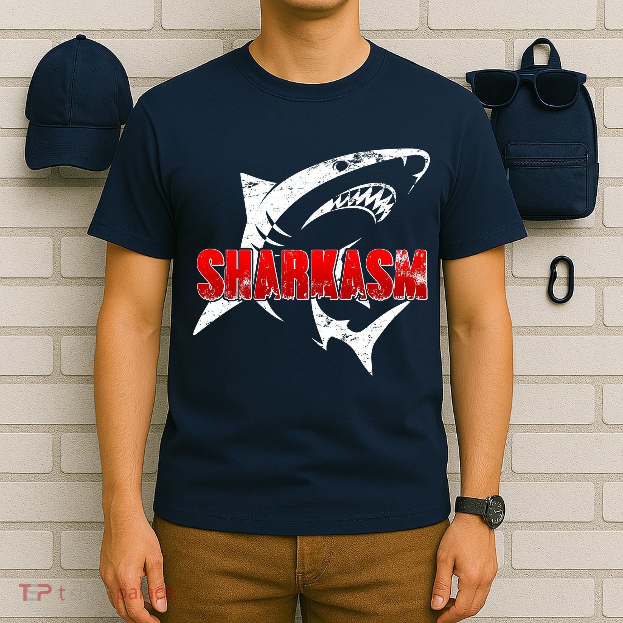 Funny Sharkasm Shark Fan T-Shirt