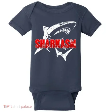 Funny Sharkasm Shark Fan Baby Bodysuit