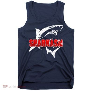 Funny Sharkasm Shark Fan Tank Top