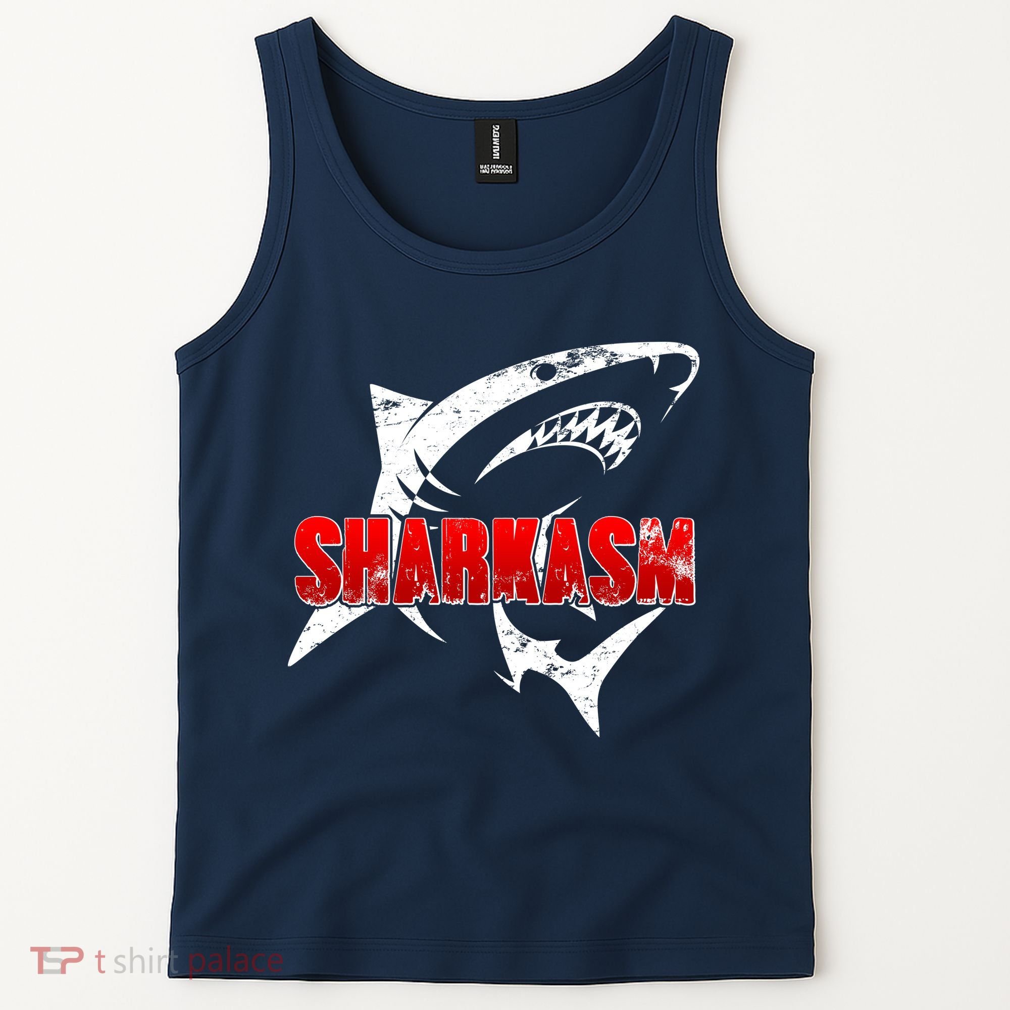Funny Sharkasm Shark Fan Tank Top