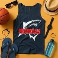 Funny Sharkasm Shark Fan Tank Top thumb 4