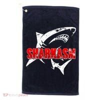 Funny Sharkasm Shark Fan Golf Towel thumb 0