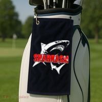 Funny Sharkasm Shark Fan Golf Towel thumb 2