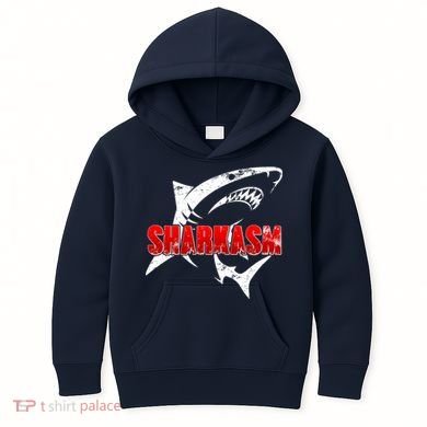 Funny Sharkasm Shark Fan Kids Hoodie