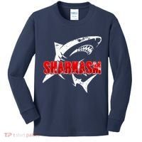 Funny Sharkasm Shark Fan Kids Long Sleeve Shirt thumb 0