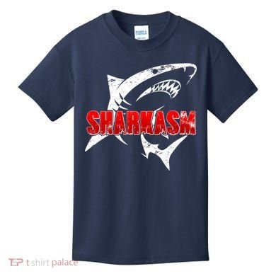 Funny Sharkasm Shark Fan Kids T-Shirt