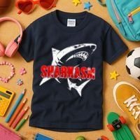 Funny Sharkasm Shark Fan Kids T-Shirt thumb 3