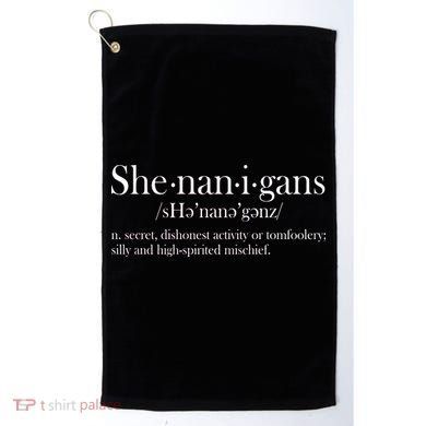 Funny Shenanigans Definition Golf Towel
