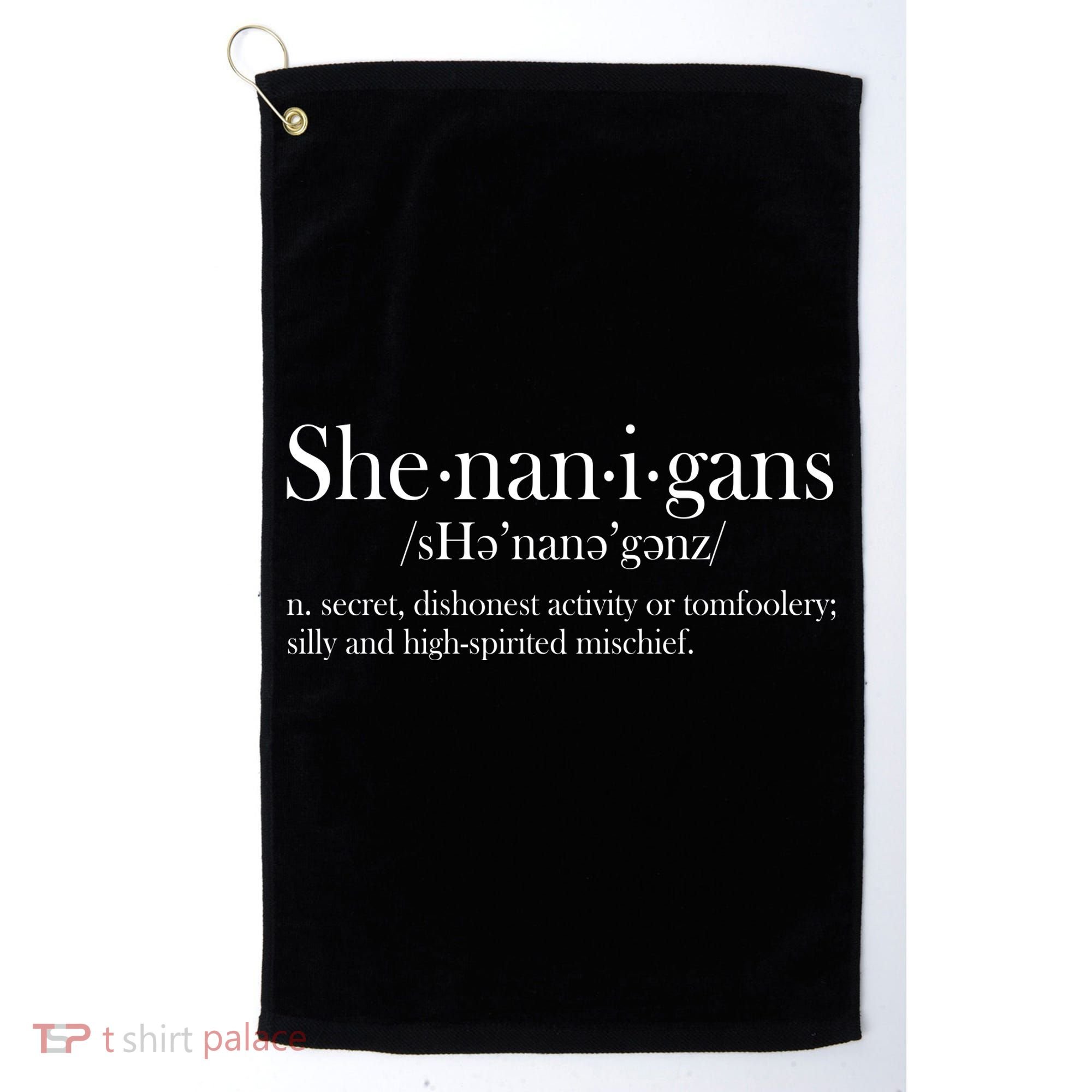 Funny Shenanigans Definition Golf Towel
