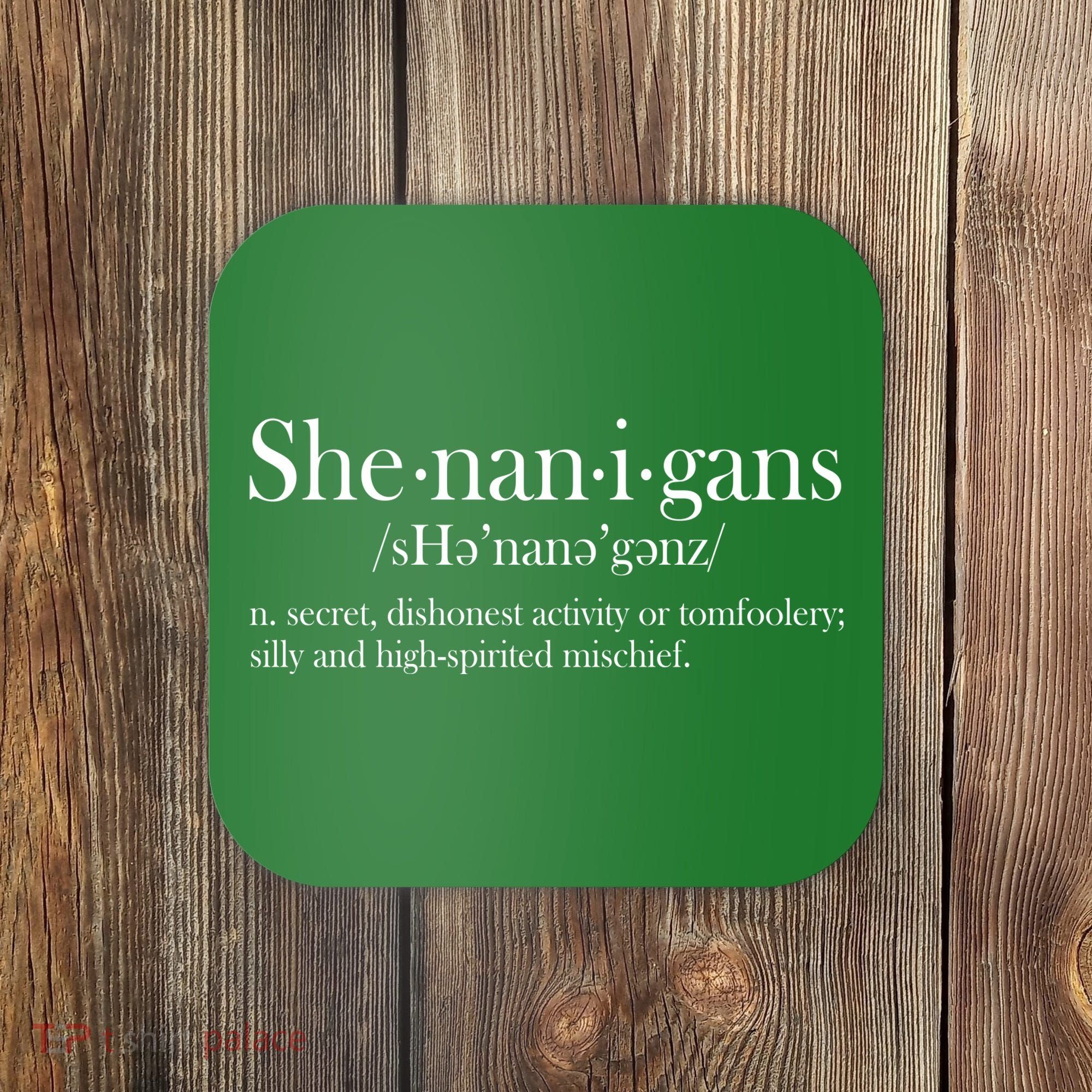 Funny Shenanigans Definition Coaster