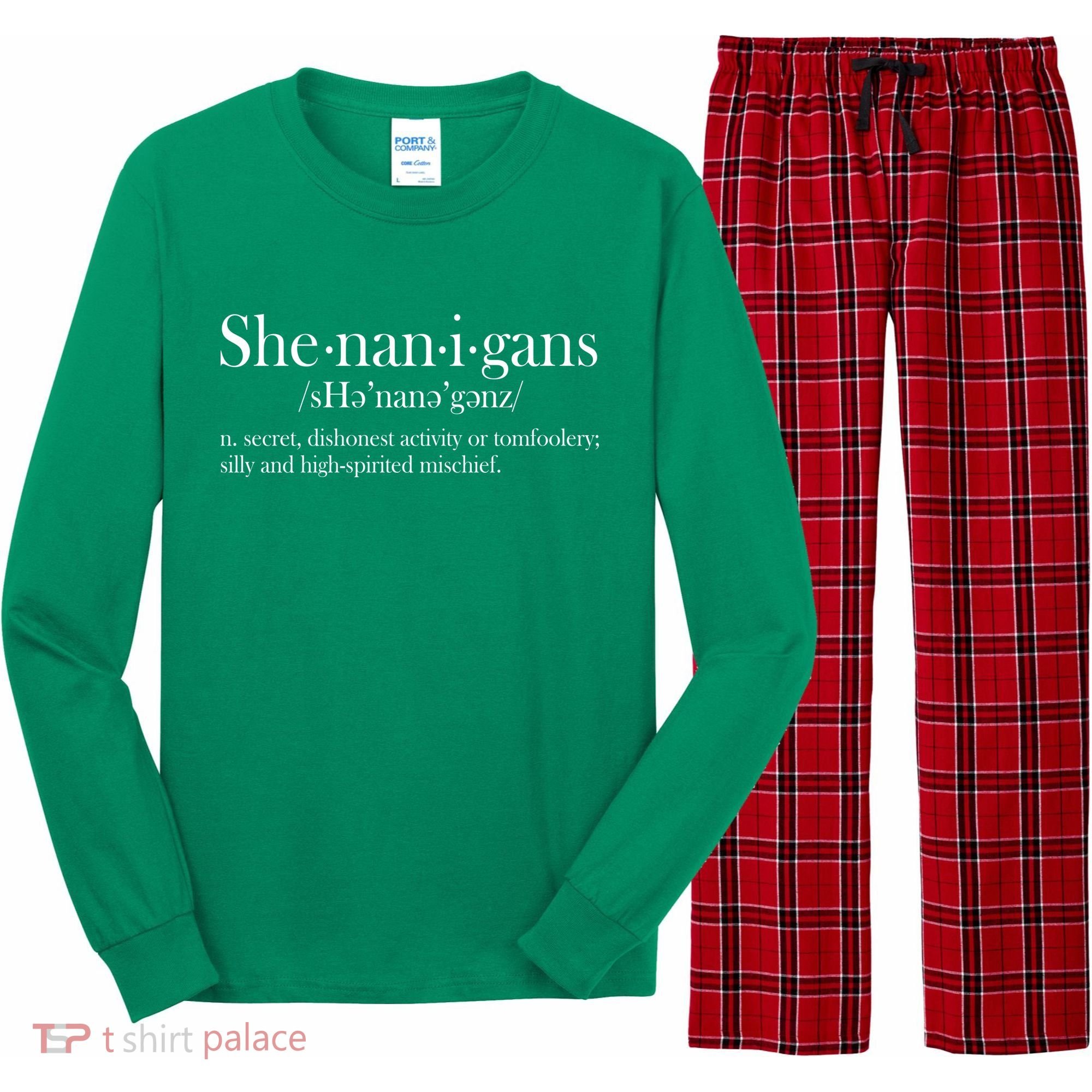 Funny Shenanigans Definition Long Sleeve Pajama Set