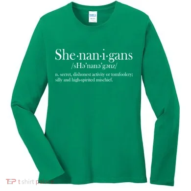 Funny Shenanigans Definition Women's Long Sleeve Shirt