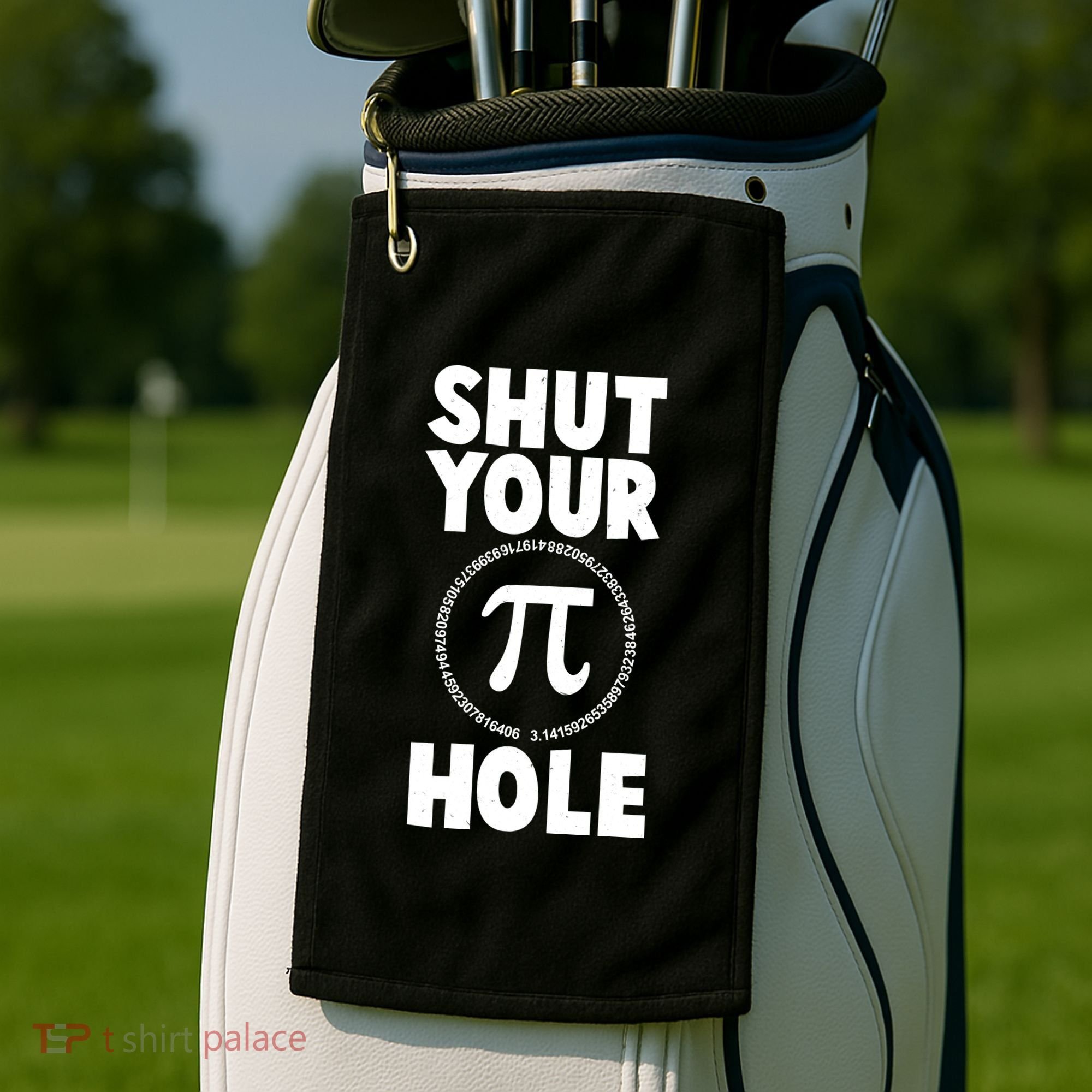 Funny Shut Your Pi Hole 3.14 March 14 Golf Towel