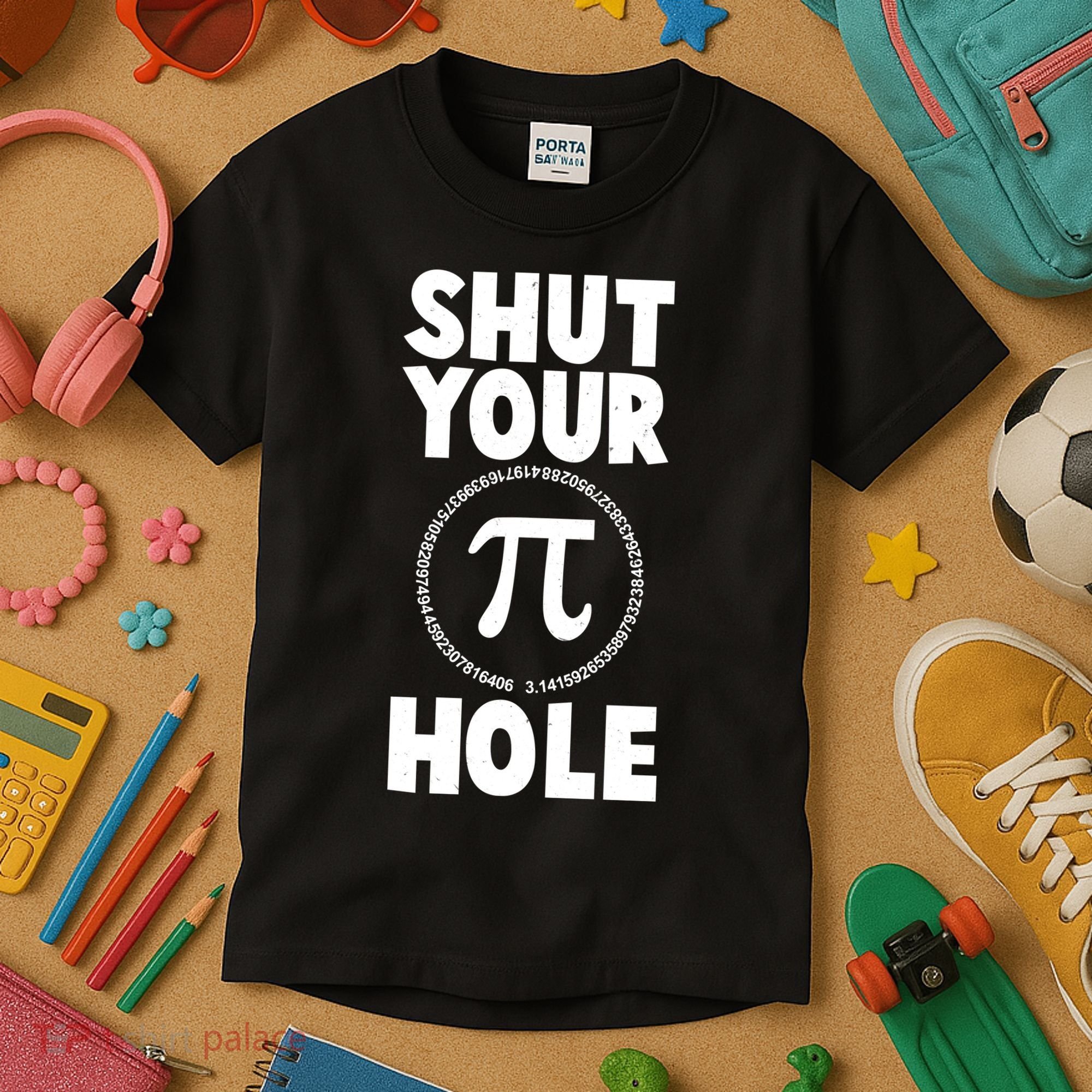 Funny Shut Your Pi Hole 3.14 March 14 Kids T-Shirt