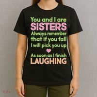 Funny Sisters Laughing T-Shirt thumb 4