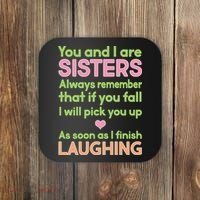 Funny Sisters Laughing Coaster thumb 0