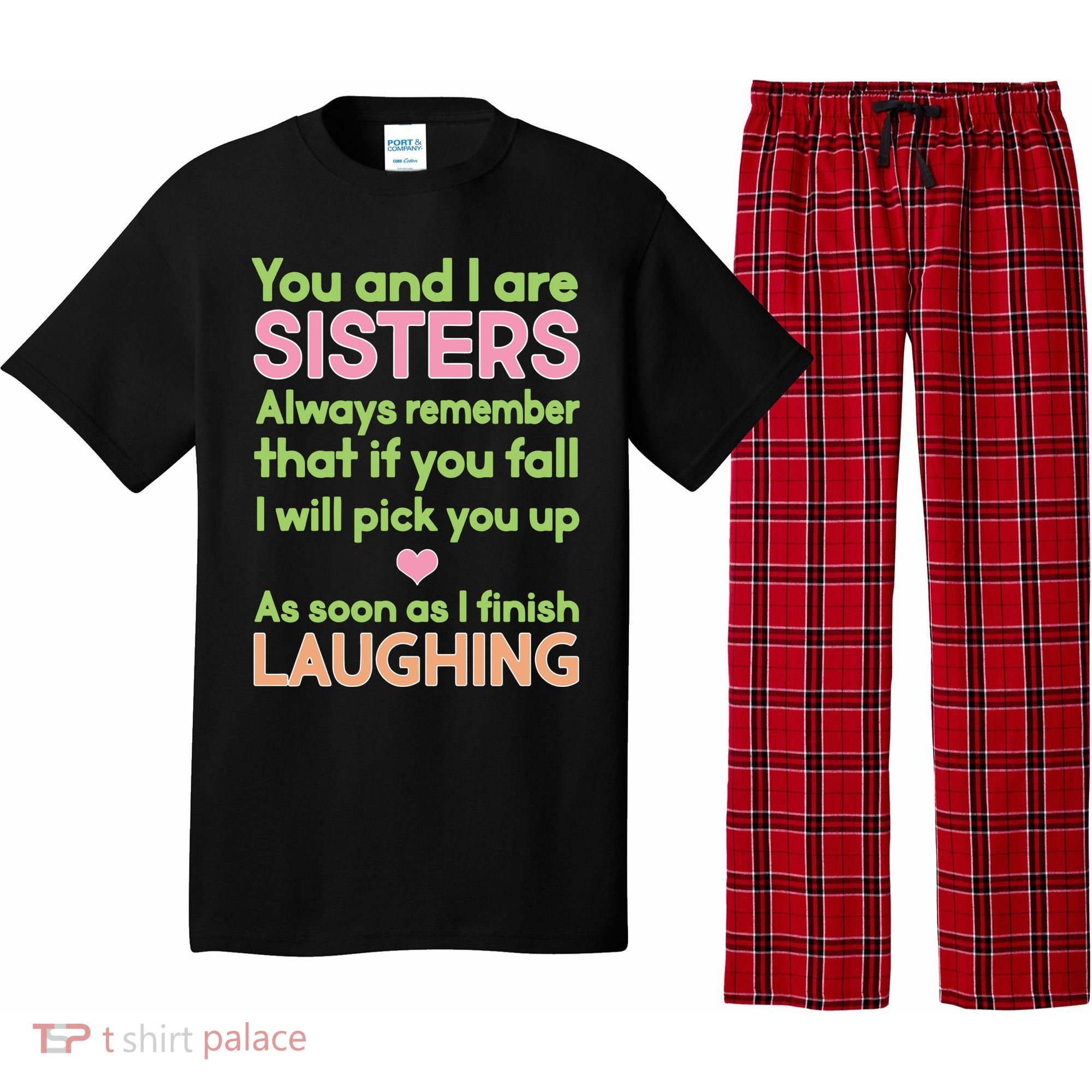 Funny Sisters Laughing Pajama Set