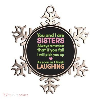 Funny Sisters Laughing Ornament