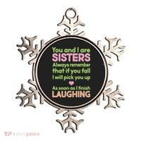 Funny Sisters Laughing Ornament thumb 0