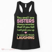Funny Sisters Laughing Women's Tank Top thumb 0