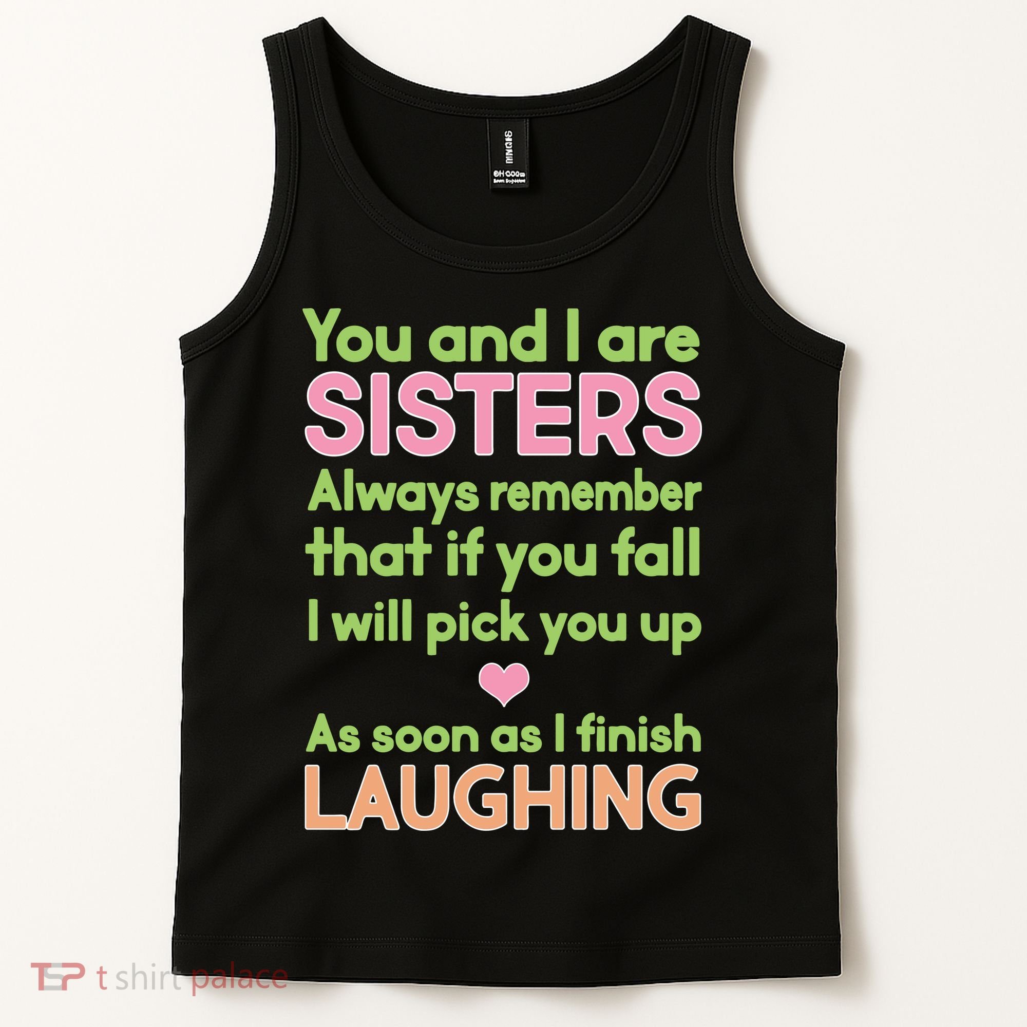 Funny Sisters Laughing Tank Top