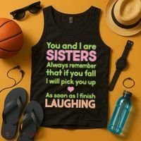 Funny Sisters Laughing Tank Top thumb 4
